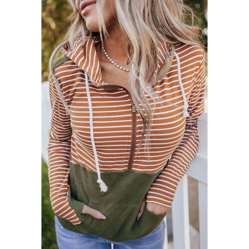 Azura Exchange Color Block Patchwork Thumbhole Sleeve Hoodie - L - Main Image