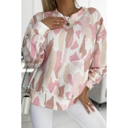 Azura Exchange Relaxed Geometric Print Crewneck Sweatshirt - S - Main Image