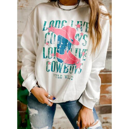 Azura Exchange LONG LIVE COWBOY WILD WEST Sweatshirt - L - Main Image