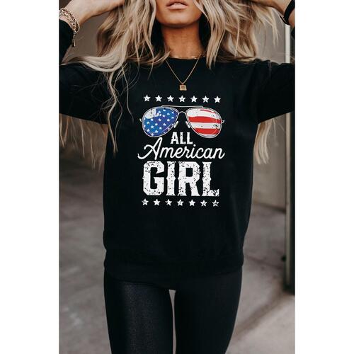 Azura Exchange Flag Graphic Print Long Sleeve Sweatshirt - S - Main Image