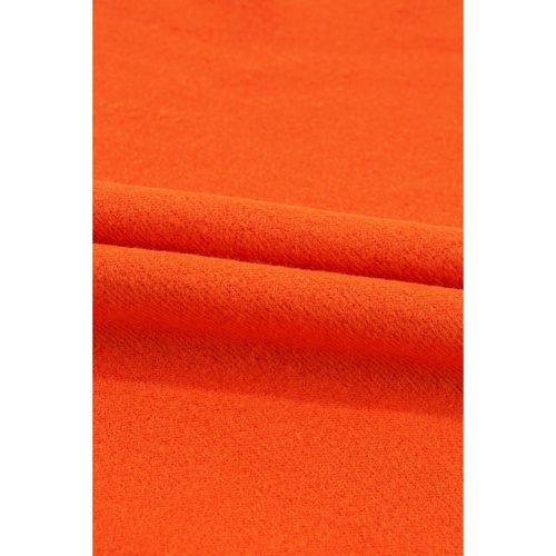 Russet Orange Solid Fleece Lined Drop Shoulder Terry Sweatshirt - 2XL - Main Image