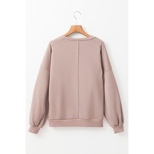 Goat Floral Peace Symbol Drop Shoulder Sweatshirt - L - Main Image