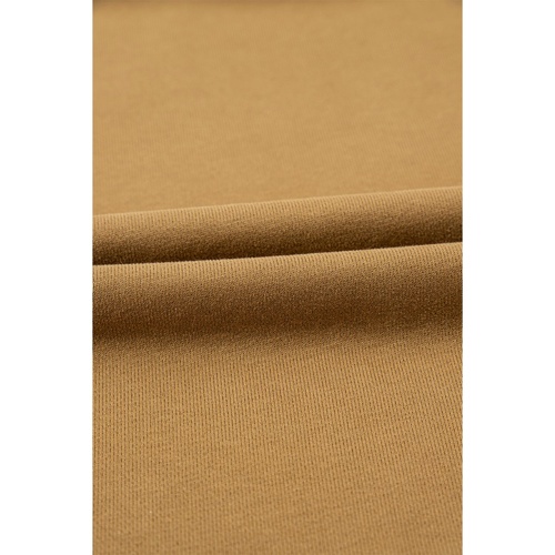 Brown Solid Kangaroo Pocket Half Zipper Oversized Hoodie - M - Main Image