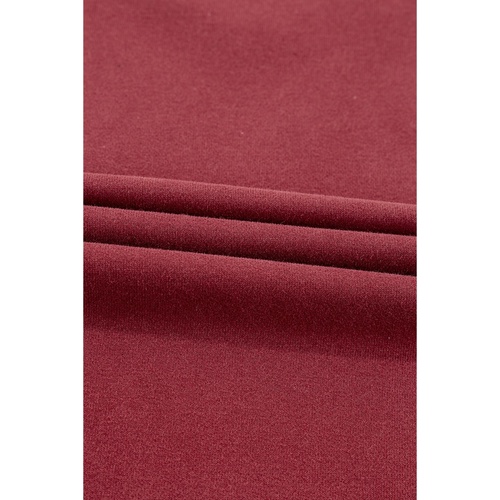 Burgundy Plain Drop Shoulder Crewneck Pullover Sweatshirt - L - Main Image