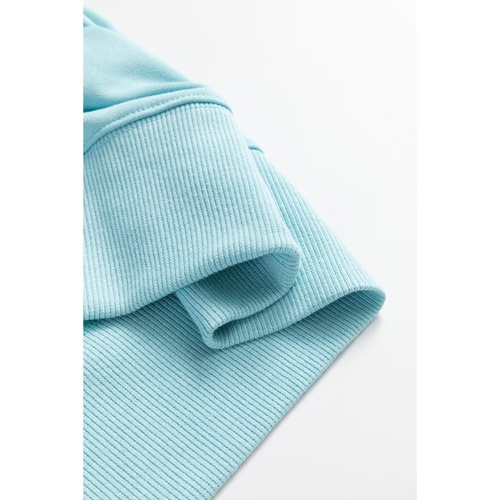 Beau Blue Sequined Bowknot Drop Shoulder Oversized Sweatshirt - L - Main Image