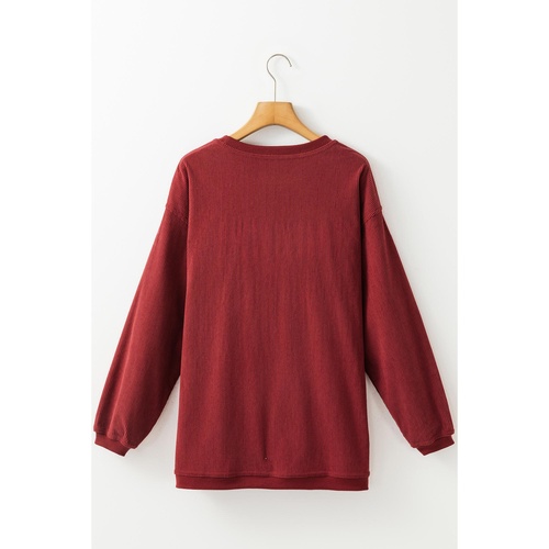 Racing Red MERRY Graphic Corded Christmas Sweatshirt - 2XL - Main Image