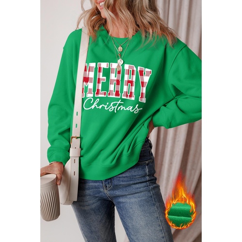 Dark Green Merry Christmas Heat Transfer Graphic Sweatshirt - 2XL - Main Image