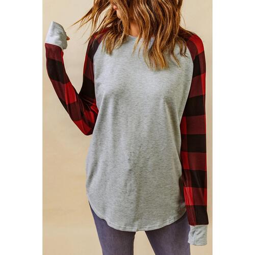 Azura Exchange Plaid Long Sleeve Sweatshirt - M - Main Image