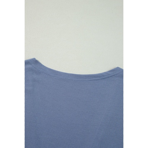 Ashleigh Blue Solid Color Rib Knit Open Front Tunic Cardigan - M - Main Image