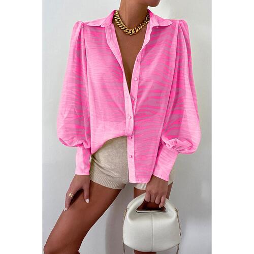 Azura Exchange Zebra Stripes Lantern Sleeve Shirt - L - Main Image