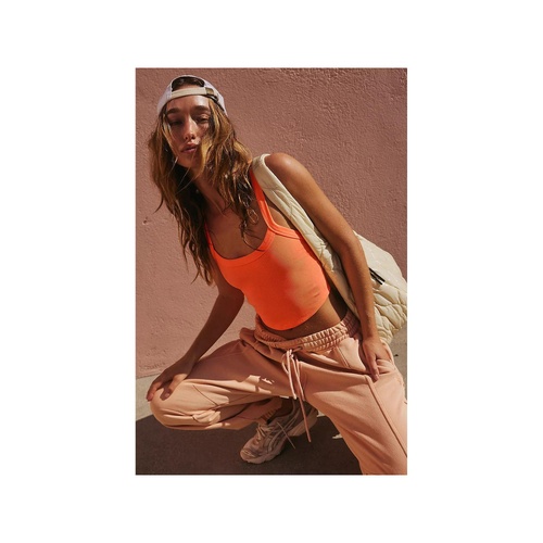 Grapefruit Orange Athletic Ribbed Cropped Cami Top - L - Main Image