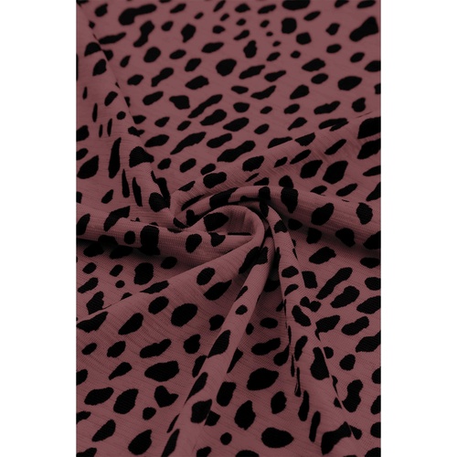 Azura Exchange Red Leopard Print Round Neck Tank Top - M - Main Image