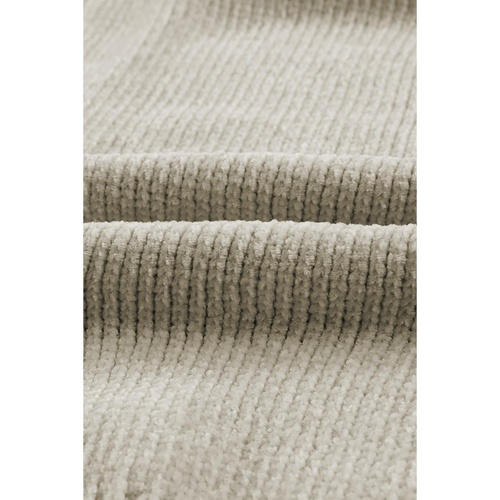 Gray Buttons Front Pocketed Sweater Cardigan - M - Main Image
