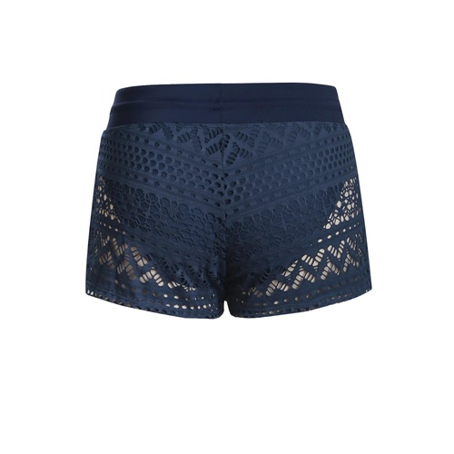 Blue Lace Shorts Attached Swim Bottom - M - Main Image