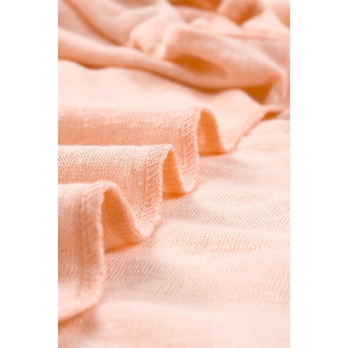 Pink Loose Fit Pockets Short Sleeve Beach Cover Up - L - Main Image