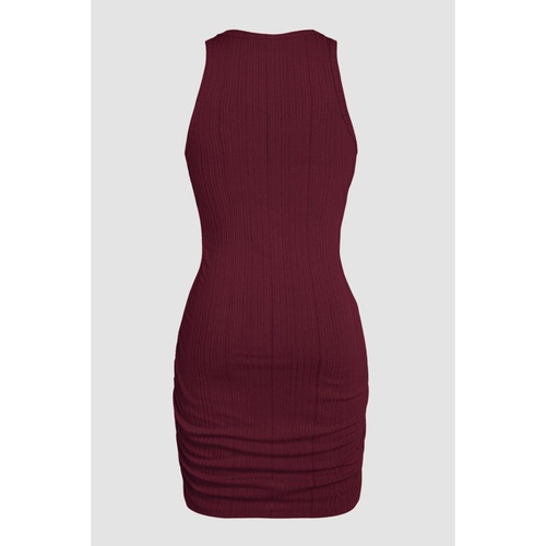 Red Dahlia Ruched Sleeveless Bodycon Dress - M - Main Image