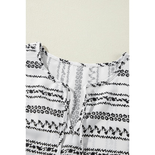 Black Stripe V Neck Bell Sleeve High Waist Mini Dress - XL - Main Image