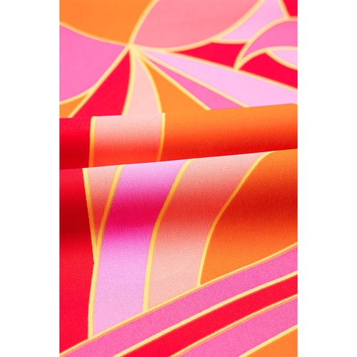 Rose Abstract Printed High Neck Knotted Nape Sleeveless Maxi Dress - L - Main Image