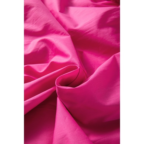 Bright Pink Solid Color Puff Sleeve Tie Front High Waist Mini Dress - L - Main Image
