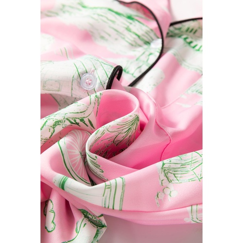 Pink Holiday Resort Short 2pcs Pajama Set - XL - Main Image