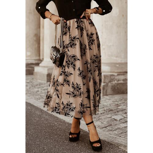 Azura Exchange Embroidered High Waist Maxi Skirt - L - Main Image
