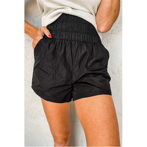 Azura Exchange Elastic High Waist Side Pockets Shorts - M - Main Image