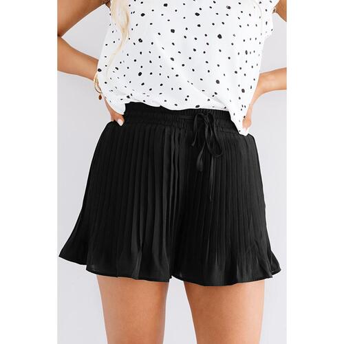 Azura Exchange Pleated Drawstring Waist Shorts - L - Main Image