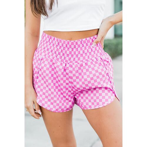 Azura Exchange High Waisted Plaid Athletic Shorts - L - Main Image