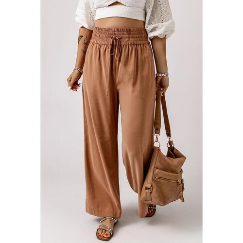 Azura Exchange Elastic Waist Casual Wide Leg Pants - L - Main Image