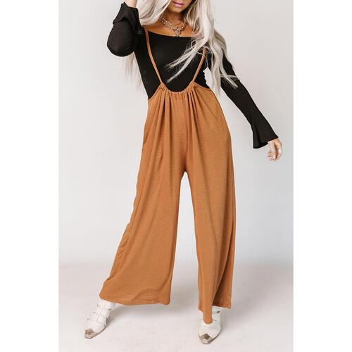 Azura Exchange Wide Leg Suspender Pants - L - Main Image