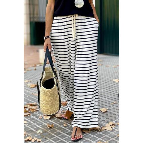 Azura Exchange Striped Wide Leg Pants - M - Main Image