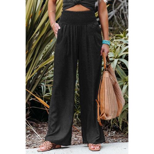 Azura Exchange Wide Leg Smocked Waistband Pants - XL - Main Image