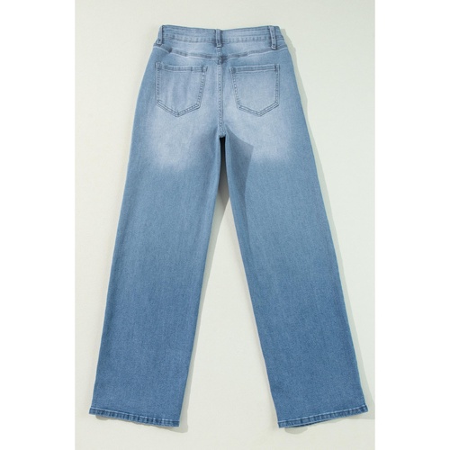 Myosotis High Rise Shift Slit Leg Straight Jeans - 14 US - Main Image