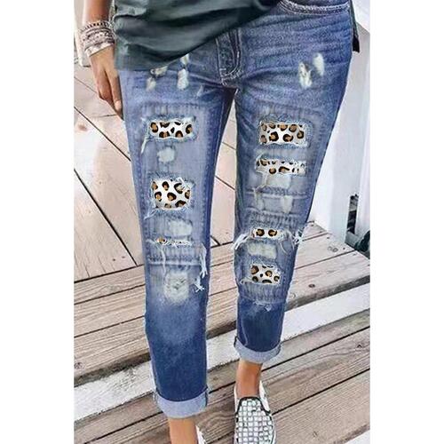 Azura Exchange Ripped Denim Jeans - M - Main Image