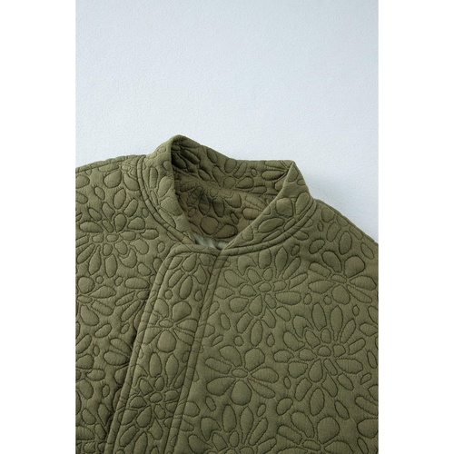 Jungle Green Floral Quilted Jacket - M - Main Image