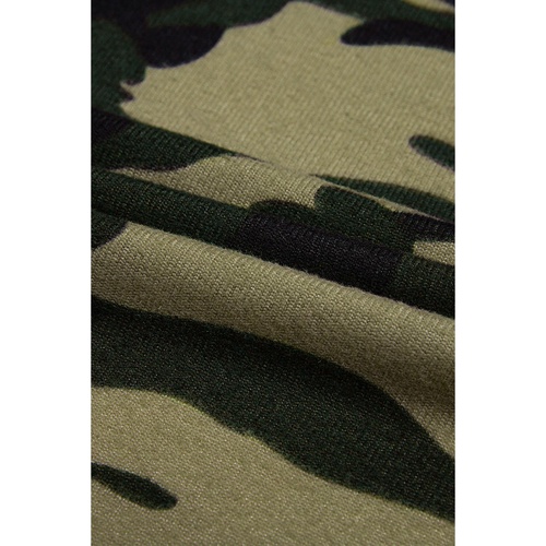 Green Camo Print Long Cardigan - M - Main Image