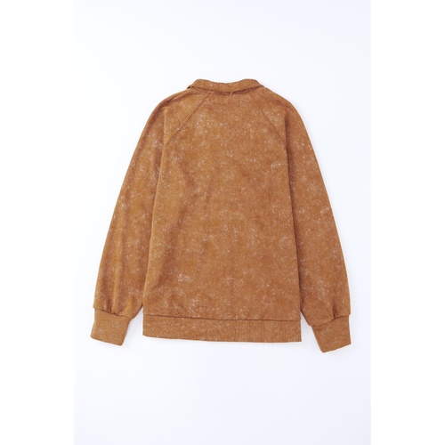 Khaki Vintage Washed Flap Pocket Button Shacket - L - Main Image