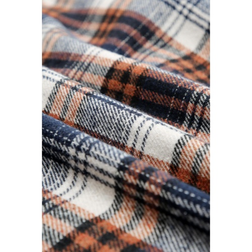 Plaid Pattern Sherpa Lined Hooded Shacket - 2XL - Main Image