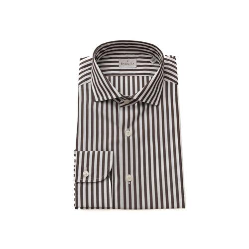 Bagutta Men's Classic Brown Cotton French Collar Shirt - XL - Main Image
