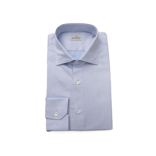 Bagutta Men's Light Blue Cotton Shirt - L - Main Image