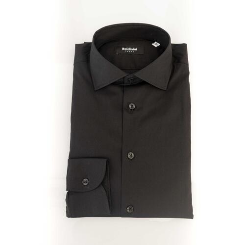 Slim Button-Front Shirt with Italian Collar and Logo Detail 42 IT Men - Main Image