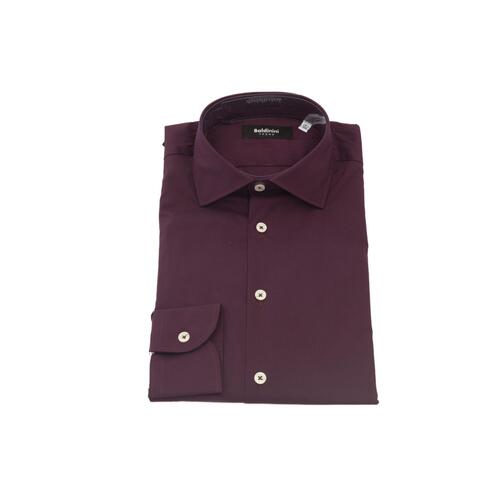 Slim Fit Button-Front Shirt with Italian Collar and Logo Detail 41 IT Men - Main Image