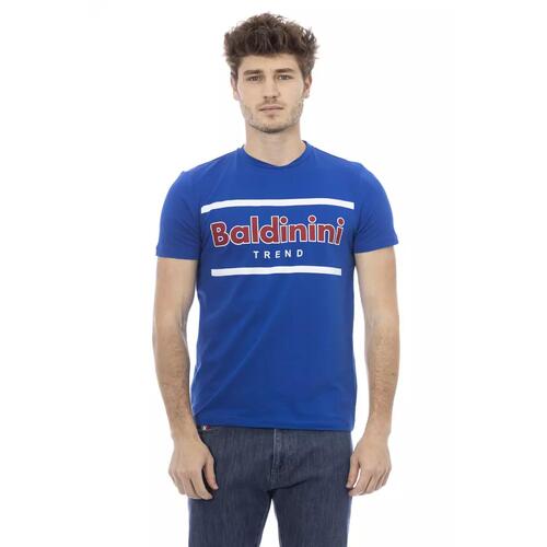 Short Sleeve T-shirt with Round Neck and Front Print XS Men - Main Image