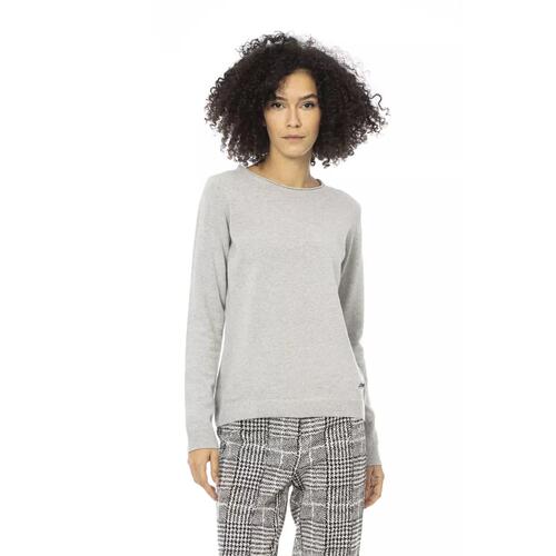 Monogrammed Long Sleeve Crew Neck Sweater L Women - Main Image