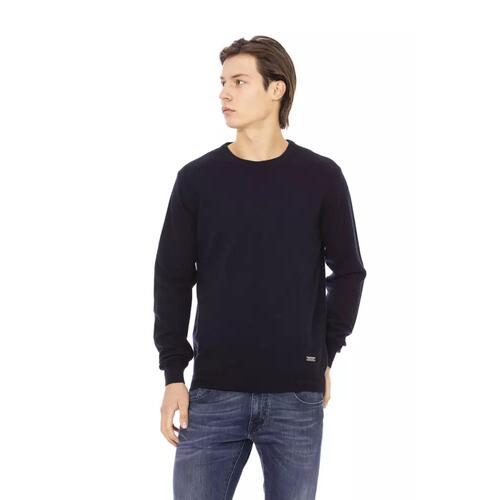 Baldinini Crewneck Sweater with Metal Monogram L Men - Main Image