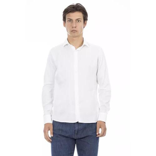 Baldinini Trend Men's White Cotton Shirt - M - Main Image