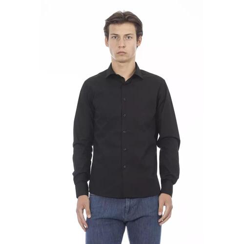 Baldinini Trend Men's Black Cotton Shirt - L - Main Image