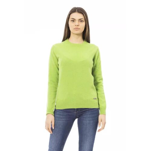Baldinini Long Sleeve Crewneck Sweater with Monogram Detail S Women - Main Image