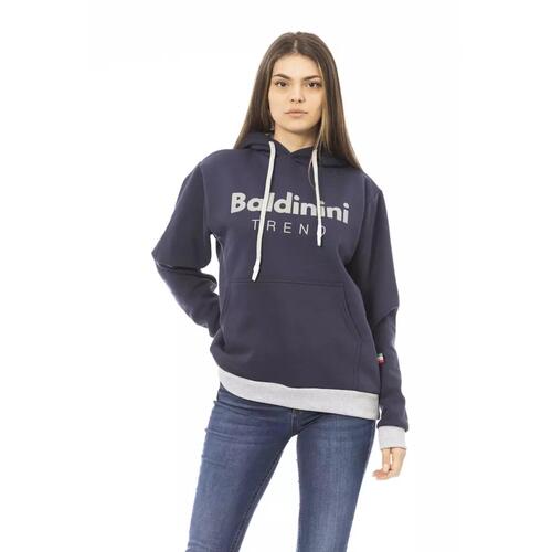 Front Logo Long Sleeve Fleece Hoodie with Maxi Front Pocket M Women - Main Image