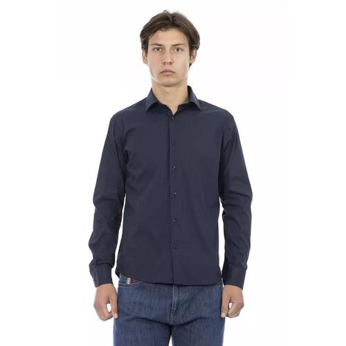 Baldinini Trend Men's Blue Cotton Shirt - M - Main Image
